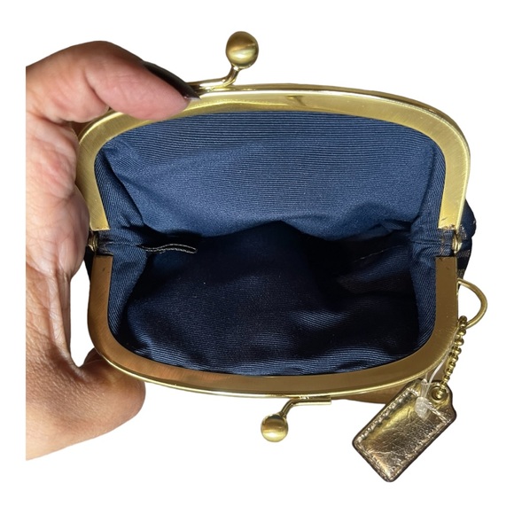 Coach Coin Purse New York Script Shimmer - Picture 2 of 5